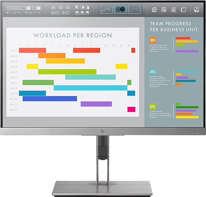 HP EliteDisplay E243i LED Display 61 cm (24) WUXGA Flat BlackSilver