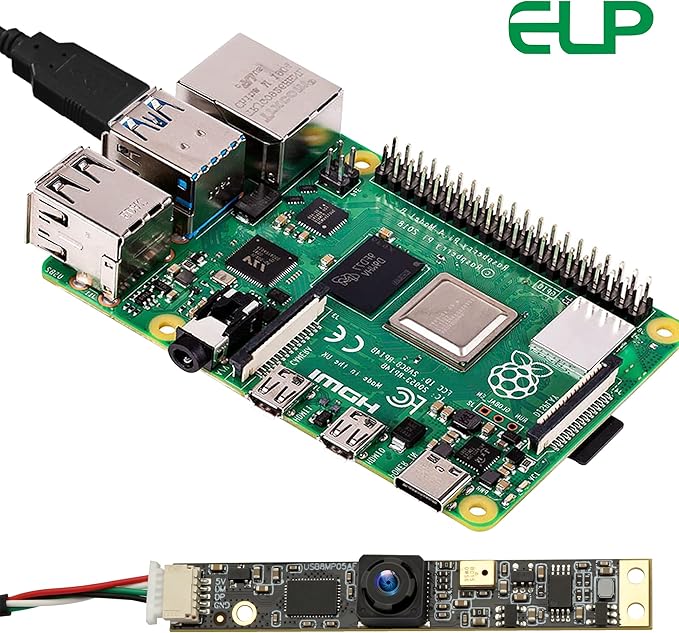 8MP USB Camera Module with Microphone Wide Angle 105°Computer Camera Fixed Focus 4K Lightburn Camera for Laser Engraver Embedded UVC Webcam Board Tiny USB Security Camera for PC Laptop Raspberry Pi