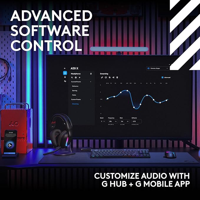 Logitech G Astro A20 X Lightspeed Wireless Gaming Headset for PS5 Xbox Nintendo Switch/Switch 2 PC with 2-System PLAYSYNC Audio Bluetooth LIGHTSYNC RGB and 48 kHz Boom Mic - Black