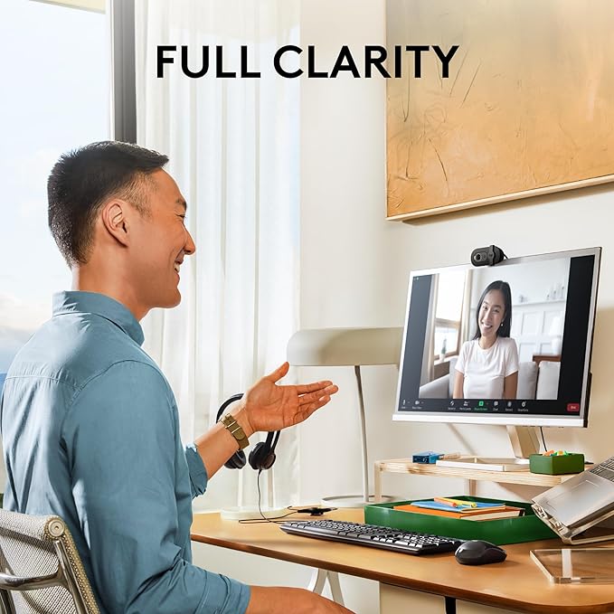Logitech Brio 101 Full HD 1080p Webcam for Meetings Streaming Desktop Laptop PC - Built-in Mic Shutter Works with Zoom Nintendo Switch 2’s new GameChat Mode USB-A-Black Pack of 10