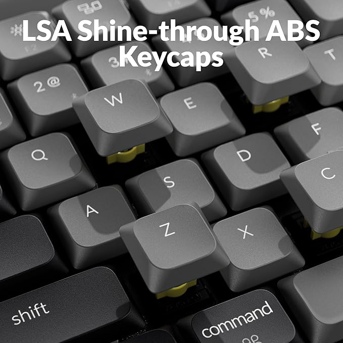 Keychron K3 Version 3 QMK Low Profile Mechanical Keyboard Wireless 84 Keys Programmable Bluetooth 5.2/Wired Connection Shine-Through Keycaps RGB Backlit Compatible with Mac Windows Linux