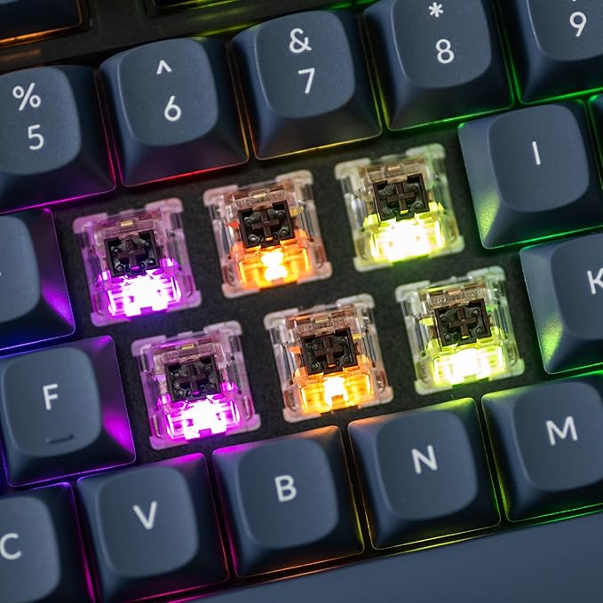 Keychron V3 Wired Custom Mechanical Keyboard TKL Tenkeyless QMK/VIA Programmable Macro with Hot-swappable Keychron K Pro Brown Switch Compatible with Mac Windows Linux (Frosted Black-Translucent)