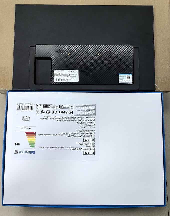 15.6-inch Portable Monitor IPS Screen FHD 1080P USB-C/HDMI External Monitor with Built-in Speakers Compatible with Laptops Phones PS5 Xbox Switch