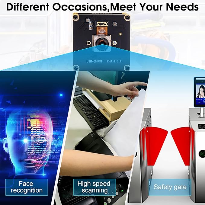 48MP USB Camera Module Ultra HD 8000x6000 Webcam 70 Wide Angle Auto Focus Plug &amp Play for Laptop Raspberry Pi Jetson Nano