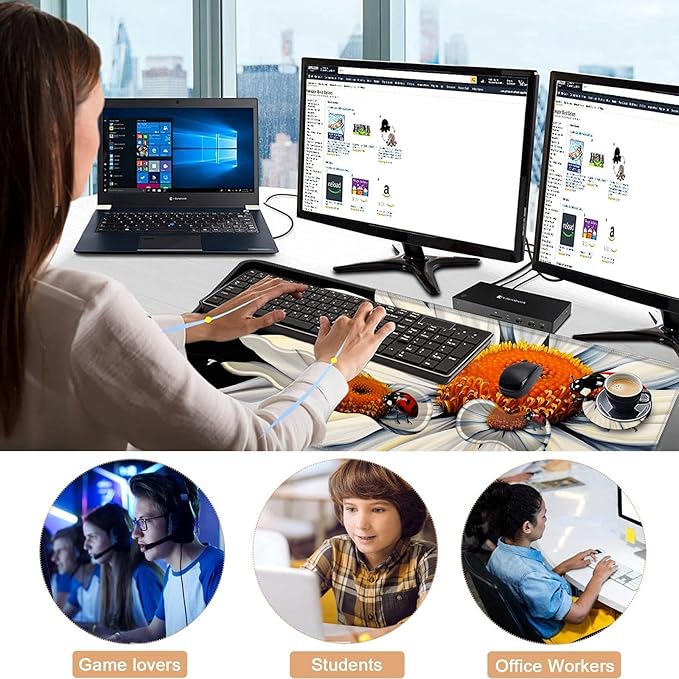 Keyboard Wrist Rest and Mouse Pad with Wrist Support Set Ergonomic CoasterMemory FoamEasy Typing Pain ReliefLarge XL Desk Mat 31.5x 11.8Ladybug on Daisy Flower