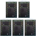 Mouse Pad Adhesive Bottom - Sticks to Any Surface - Portable - Webcam Covers and Screen Cleaner Included (5 Pack - Black)