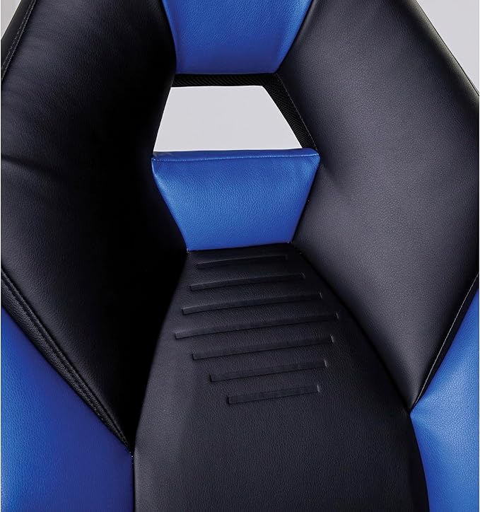 RS Gaming™ RGX Faux Leather High-Back Gaming Office Chair Black/Blue BIFMA Compliant