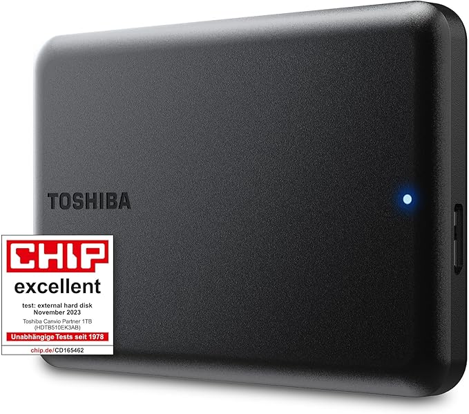 Toshiba Canvio Partner 1TB Portable 2.5’’ External Hard Drive USB 3.2 Mac &amp Windows Compatible. Xbox PS4 PS5