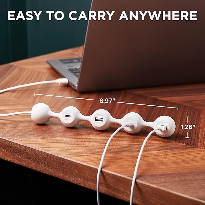 LEXON Peas HUB-C USB Hub with 2 USB-A and 2 USB-C Ports Multiport USB Extender for MacBook Ultrabooks and Tablets USB C to USB Adaptor Supports Charging and Data Transfer - Yellow