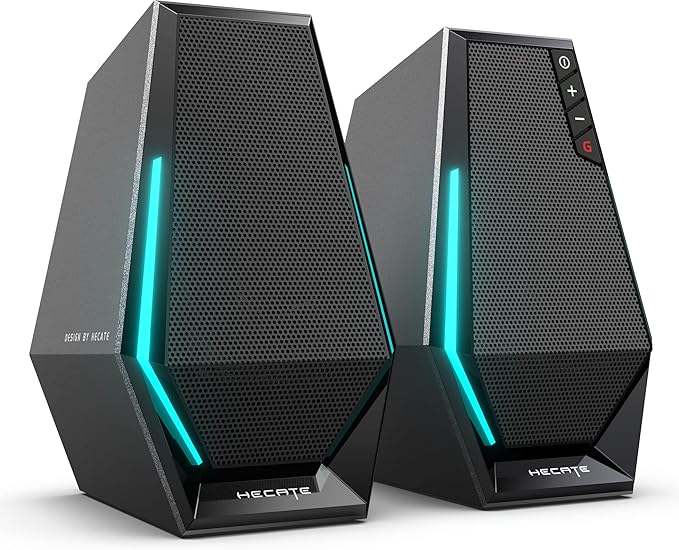 Edifier G1500 Computer Speakers Hecate Gaming Speakers with RGB Bluetooth 5.3 USB Input 3.5mm AUX Input Supported Black
