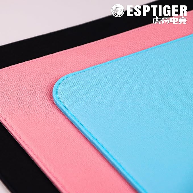 Mouse Pads EspTiger Shan Hai Series Chuan Yun (480 x 400 x 4mm) Standard Size SlimFlex Base Delicate Dense Plain Weave Fabric Large Cloth Gaming Mousepad – Light Blue
