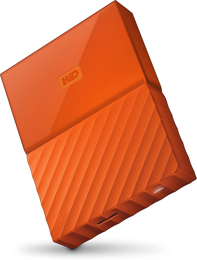 WD 3TB Orange My Passport Portable External Hard Drive - USB 3.0 - WDBYFT0030BOR-WESN