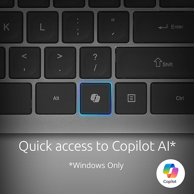 Kensington KB535 Wireless Keyboard Bluetooth &amp 2.4GHz Connection Full-Size Layout Quiet Scissor-Switch Keys Programmable Copilot Hotkey Compatible with Windows Black (K75408NA)