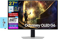 Samsung 27 Odyssey OLED G6 QHD 240Hz 0.03ms FreeSync Premium Pro Gaming Monitor Flicker Free VESA Mount (100mm) HDMI &amp Dockztorm USB Port Expander Silver (LS27DG612SNXZA - 2026 Latest Model)