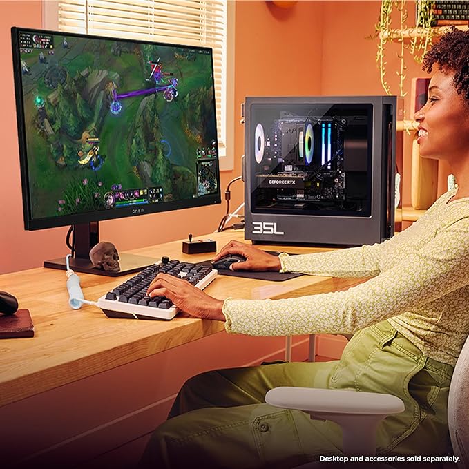 HP OMEN 24.5 inch FHD 360Hz Gaming Monitor FHD Display (1920 x 1080) IPS Panel Technology VESA DisplayHDR 400 1ms GtG (with Overdrive) NVIDIA G-SYNC Compatible Black OMEN 25 (2025)