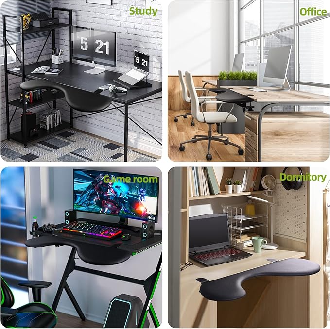 Desk Extender Adjustable Arm Rest Support for arm Support for Computer Desk Ergonomic Arm Rest Extender Rotating Mouse Pad Holder for Table Office Desk