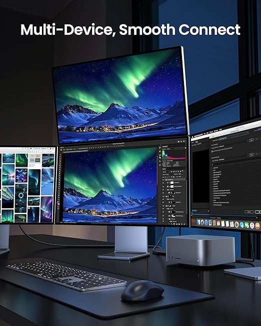 Silkland 80Gbps USB 4 for Thunderbolt 5 Cable 10FT/3M up to 120Gbps Bandwidth for Dual 8K 240W PD 3.1 Charging Braided USB C Video Cable Compatible Thunderbolt 4 MacBook iPhone 17 SSD Dock