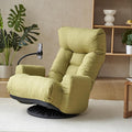 360 Degree Swivel Floor Gaming Chair Rotatable Game Chair with Adjustabale Head and Waist Lazy Lounger Couch for Playing Games TV Reading (Green)