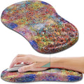Hokafenle Ergonomic Mouse Pad Wrist Support Wrist Rest Mousepad for Carpal Tunnel Pain Relief with Integrated Memory Foam Slope Massage Bulge (11.8x7.9 inchMandala