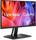 ViewSonic VP2456A 24 Inch 1080p IPS Monitor with Advanced Ergonomics ColorPro 100% sRGB Rec 709 Pantone Validated 14-bit 3D LUT 120Hz USB HDMI DisplayPort 90W USB C for Home and Office