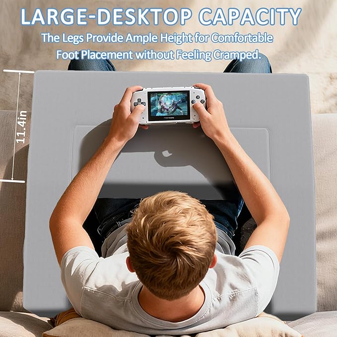 Machine Washable Lap Desk Pillow with Removable Cover Adjustable Angle Gaming &amp Reading Pillow for Teens Adults Multipurpose Laptop Bed Tray with Arms for Working Napping Crafts (2)