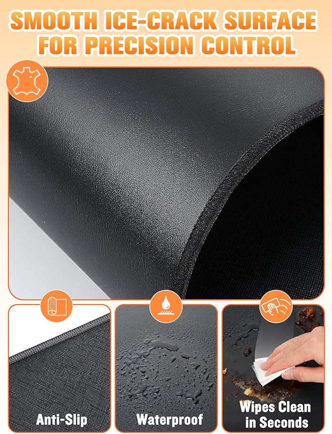 Large Heated Gaming Mouse Pad Gamer Gifts- 5 Levels Heating &amp Timed Auto Shut-Off Heated Desk Pad Mat for Keyboard Winter Gaming Accessories Gifts for Men Boy Women 31.5''x13'' Black