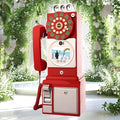 1080P Video Audio GuestBook Wedding Phone 64G SD Card Customized Video Audio Guest Book Alternatives with Lens Recording for Birthday Party Anniversary Engagement Red