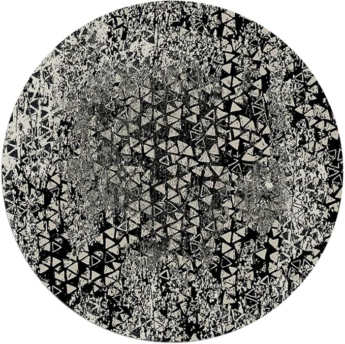 Black PU Leather Carpet for Hard Wood &amp Tile Floor Gothic Classical Bridal Composition Chair Rugs Floor Protectors Mat Computer Chair Mat for Rolling Chair Retro Pattern Diameter 35.4 in