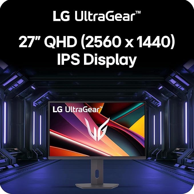 LG 27G610A-B 27-inch Ultragear QHD (2560 x 1440) IPS Gaming Monitor 200Hz 1ms AMD FreeSync Premium VESA DisplayHDR 400 HDMI DisplayPort Tilt/Height/Swivel/Pivot Stand Black