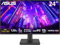 ASUS 24 Monitor FHD(1920x 1080) 120Hz 1ms Adaptive-Sync 99% sRGB Anti-Glare Eye Care VESA Mountable HDMI VGA Frameless Low Blue Light Tilt Adjust Black for Office and Gaming