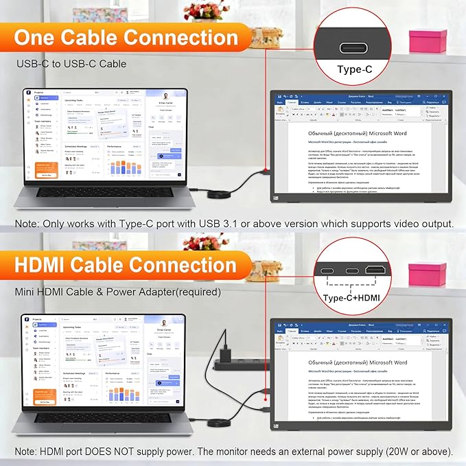 2.5K 100Hz Portable Monitor Touchscreen 15.6'' QHD 2880x1620 300 Nits 100% sRGB IPS Gaming Monitor w/VESA HDR FreeSync Eye Care USB-C HDMI External Second Screen for Laptop PC Phone Switch PS3/4/5