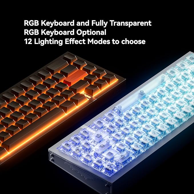 MelGeek REAL67 Wired Gaming Keyboard with RGB Magnetic Keyboard with Hall Effect Rapid Trigger Hot-Swappable Snap Tap &amp Adjustable Actuation Online HIVE Custom(Calcium- Gray)