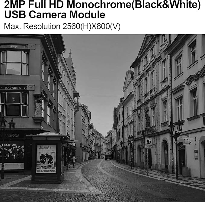 MMlove Monochrome USB Stereo Camera Module with Synchronous Dual Lens and Global Shutter800P 120fps Wide Angle High Speed 3D Webcam for VR Face RecognitionPC/Laptop/Raspberry Pi