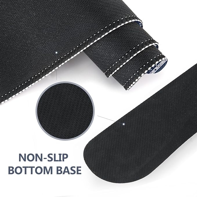 DINKY Mousepad with Wrist Rest Desk Pad for Keyboard and Mouse Ergonomic Mouse Pad Set Keyboard Wrist Rest with Coaster Desk Mat Set for Office Home Blue Art Leaf