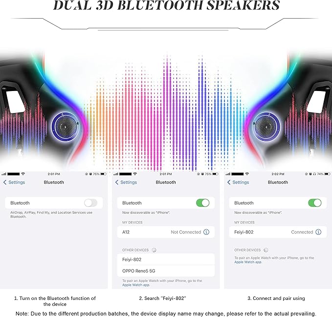 Gaming Chairs for Adults Massage Video Game Chairs with Speakers and RGB Lights Ergonomic High Back Computer Chair with Footrest and 4D Handrail PU Leather 360° Swivel Racing ChairRed