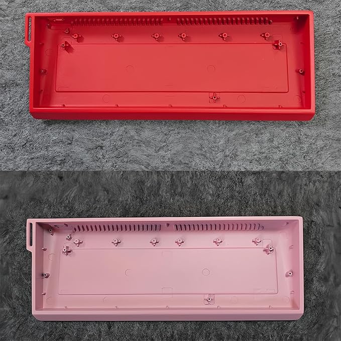 FKZ H60 Aluminum Keyboard Case60% Compact Customized Mechanical Gaming Keyboard Housing Compatible with Wooting60/Win60/GH60/MADLIONS MAD60HE/61Keys Barebones Keyboard DIY (Red)