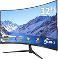 ZZA 32 Inch Curved Gaming MonitorUHD 3840 * 2160 60Hz 4K PC Monitor Curved 1500R4000:1 Contrast1Ms MPRTHDRFreeSyncVAHDMI DP1.4