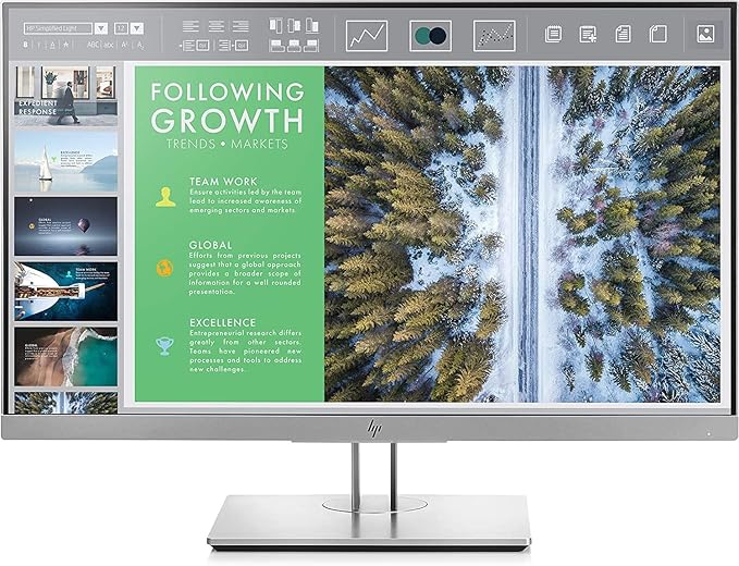 HP EliteDisplay 23-Inch Screen LED-Lit Monitor Silver (1FH46AA#ABA)