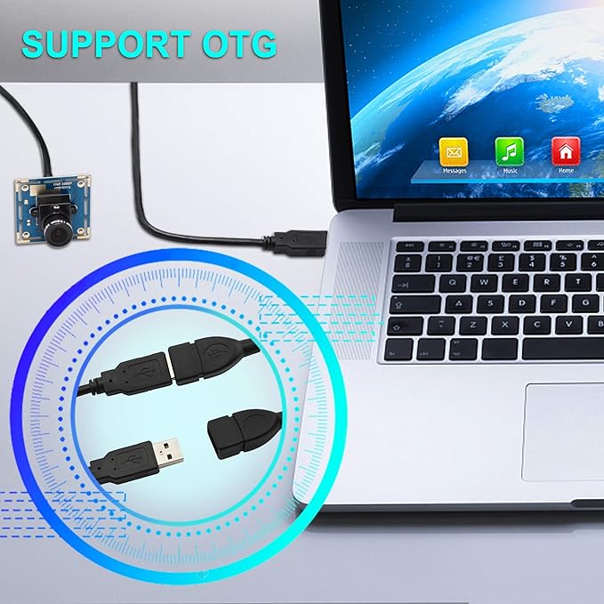 Hotpet 2MP USB Camera Module 1080P Webcam High Speed VGA 100fps 720P 60fps Webcam with CMOS OV2710 Sensor 3.6mm Industrial Camera Module for PCATMRobotMachine VisionKiosk