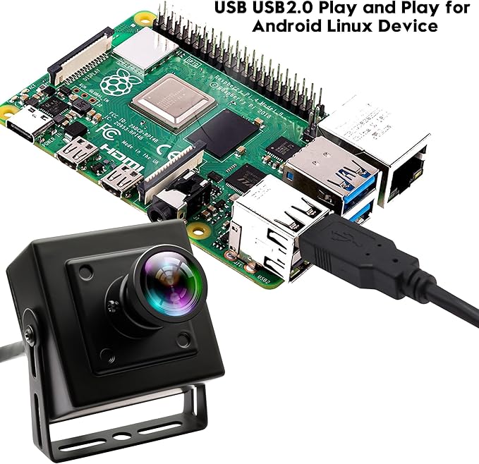 50FPS Global Shutter High Speed USB Camera Wide Angle Distortion-Free Color Lens USB 2.0 Plug-and-Play for Golf Swing Slow Motion Industrial Machine Vision VR &amp Robotic Vision