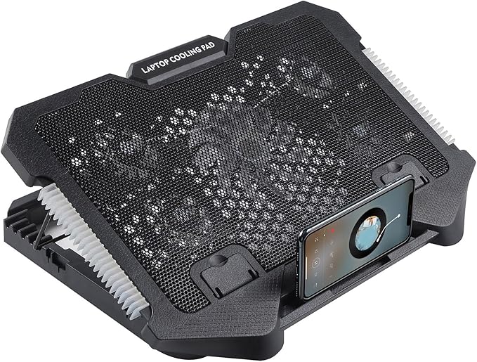 Laptop Cooling Pad Coolers Gaming Fan Stand Adjustable LED Quiet Fan 2 USB Port Heat Dissipation