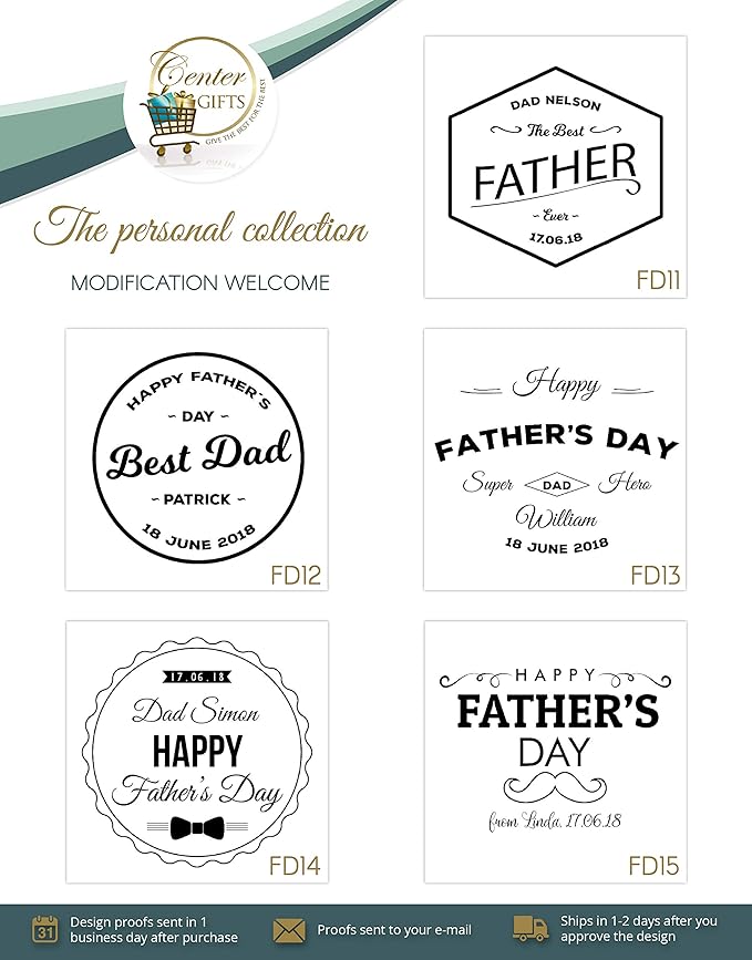 Personalized Father's Day Leather Mouse Pad Customized Father's Day Mouse Pad with Wrist Rest Support