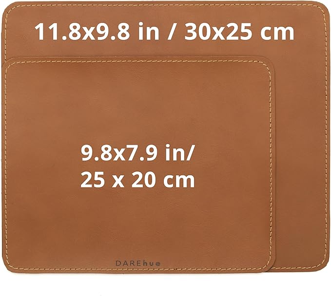 Genuine Leather Mouse Pad (Dark Brown Large)