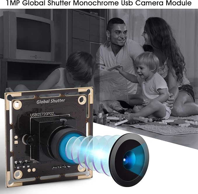 Global Shutter USB Camera Module 720P 60FPS Wide Angle 1MP UVC USB2.0 PC Camera for Laptop Jetson Nano