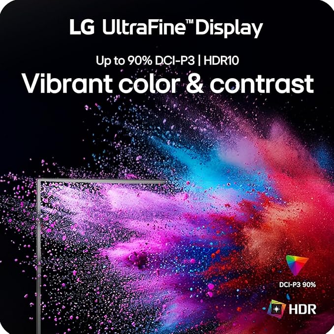 LG 32-Inch Ultrafine 4K UHD (3840x2160) Monitor with HDR10 90% DCI-P3 Built-in Speakers OnScreen Control HDMIx2 and DisplayPort
