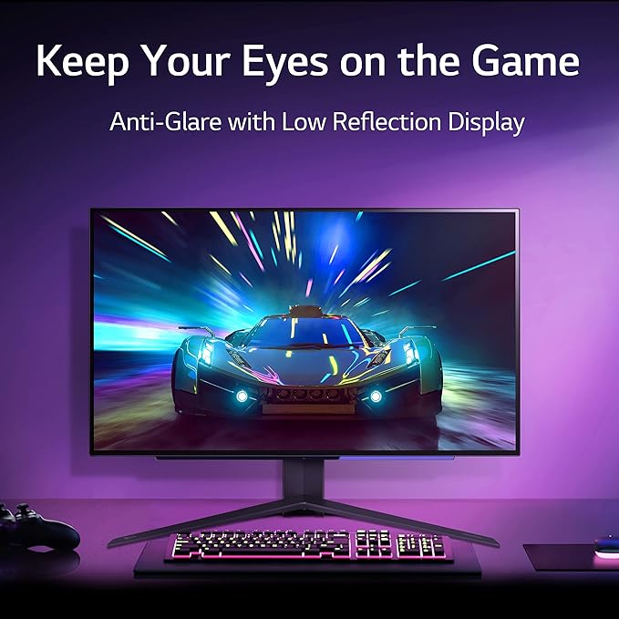 LG 27 Ultragear™ OLED QHD Gaming Monitor with 240Hz .03ms GtG &amp nVIDIA® G-SYNC® Compatible (Renewed) Black