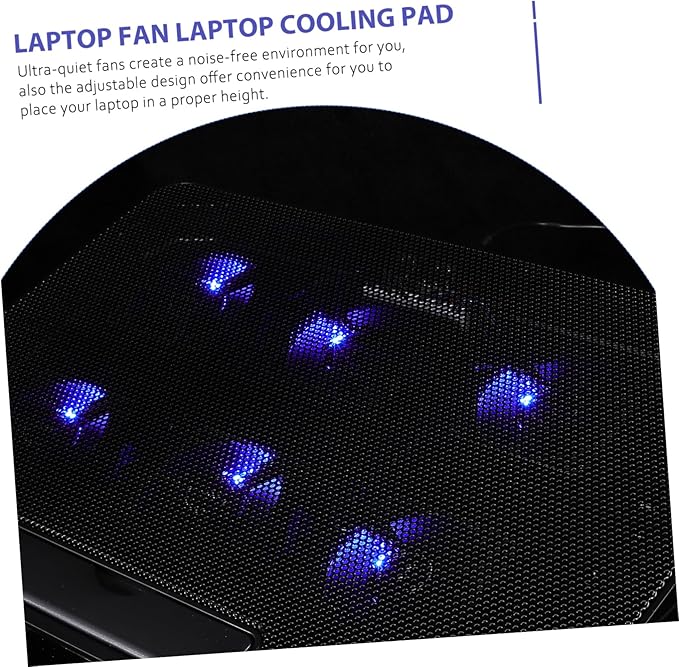 Gadpiparty Laptop Cooling Pad Adjustable Stand Compatible Riser Quiet Fans for Laptop Cooling Ergonomic Design to Neck USB Powered Cooler Holder