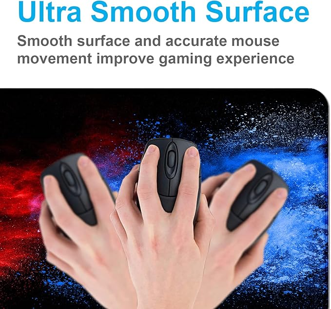Large Extended Gaming Mouse Pad with Stitched Edges Non-Slip Waterproof Rubber Base Mouse Pad for Office Computer Keyboard Laptop and Home Desk Pad 35.4 x 15.7 x 0.12 Inch (Colorful Starry Sky)