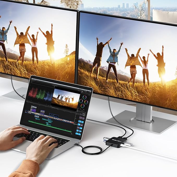 ACASIS Dual HDMI Docking Station with 100W PD Charging 5Gbps USB-C and USB-A Data Ports HDMI Hub for Dell XPS/HP/Lenovo/Surface/Yoga