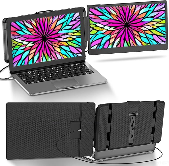 Laptop Screen Extender Monitor Portable. Dual 12 Monitor for Laptop